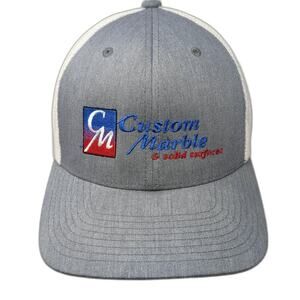 CM Custom Marble & Solid Surfaces Snapback Trucker Hat Gray One Size